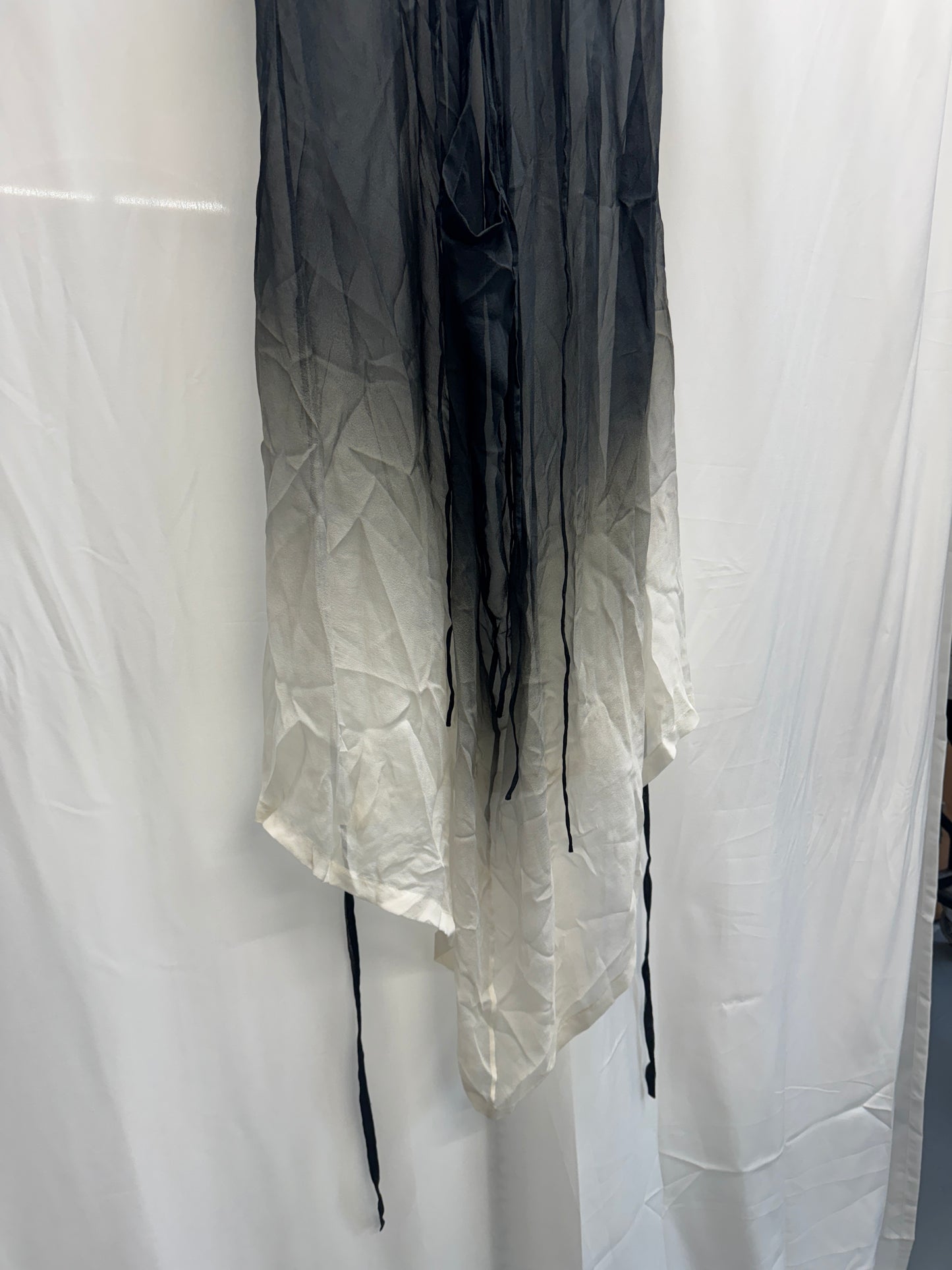 ann demeulemeester full silk gradient dress