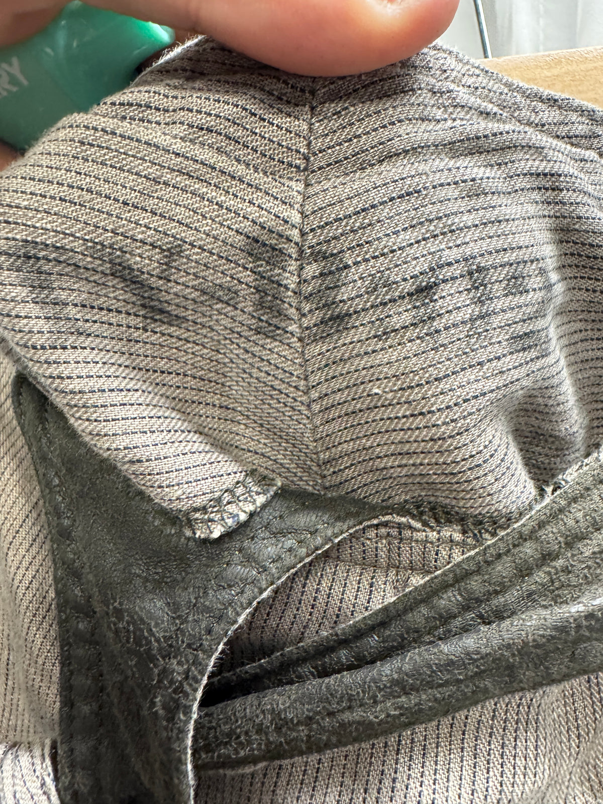 14th Addiction Linen & Leather Fisherman Trousers