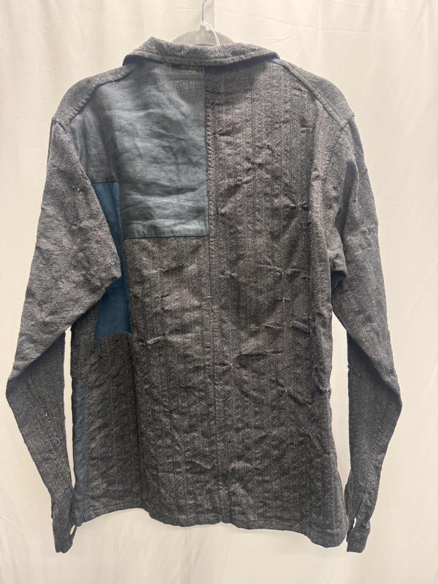 jm archivio ribot patchwork wool buttoned jacket