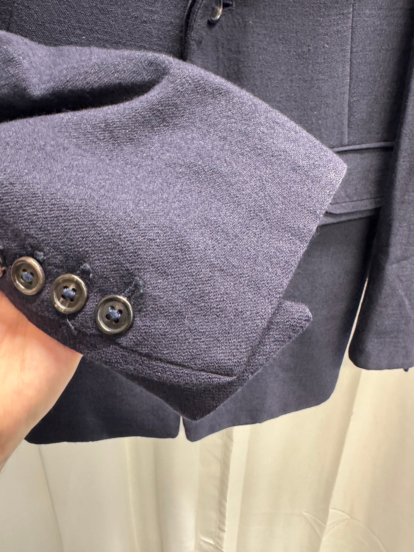 Ann Demeulemeester AW07 3D Detailed Point Lapel Wool Single Button Blazer