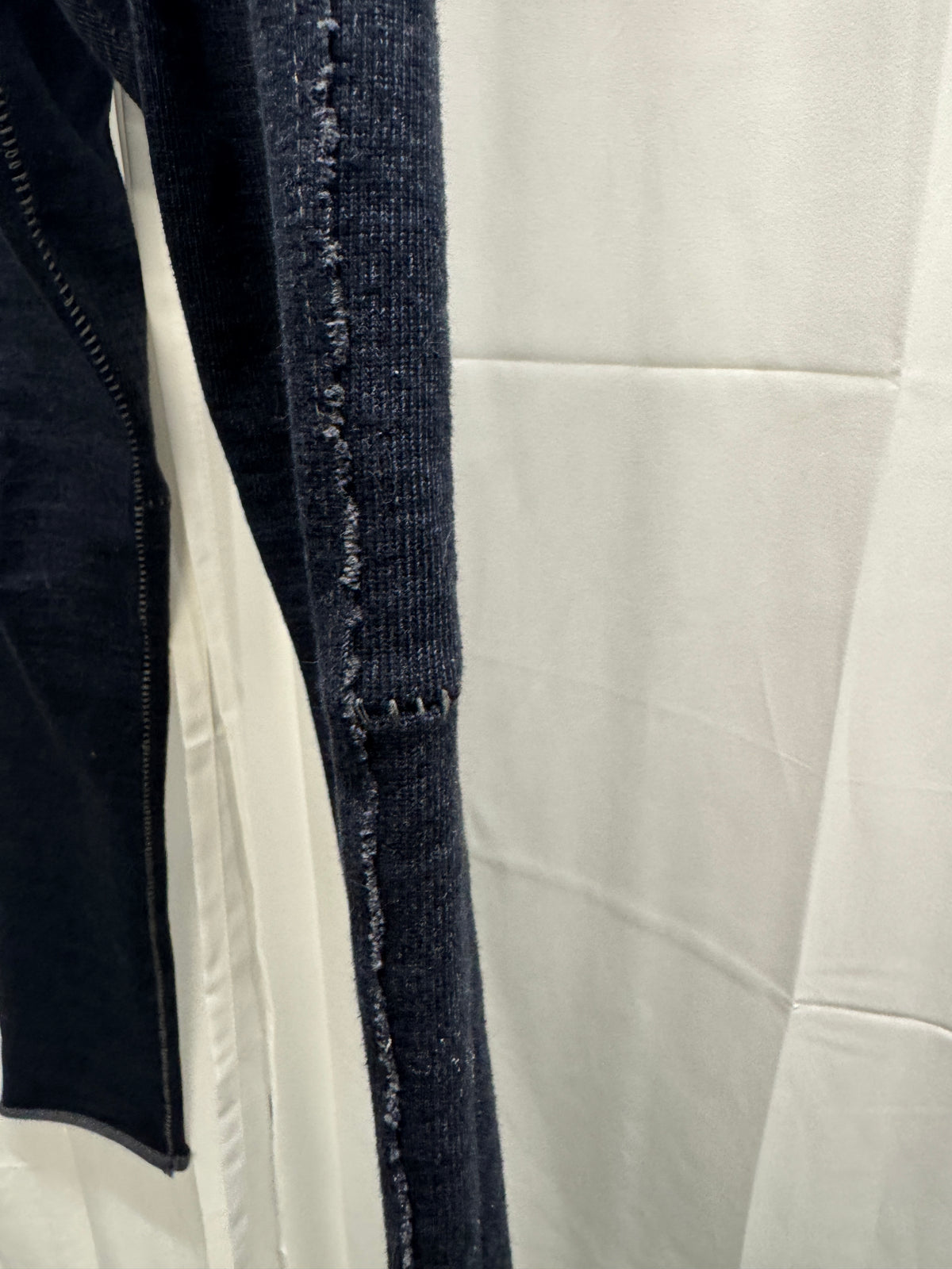 taichi murakami long overlocked stretch straight cotton trouser