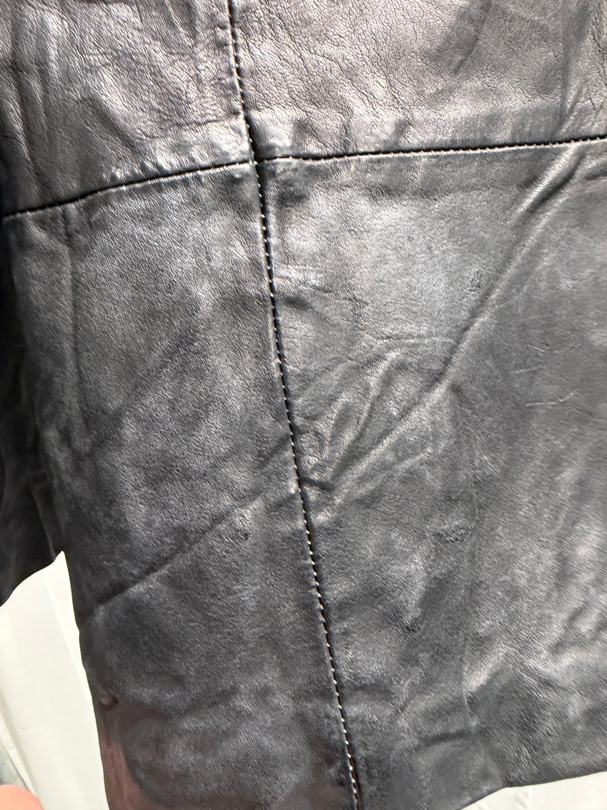 Carol Christian Poell SS06 Male U-Turn LM-2113/L ZAG-PTC/29 Garment-Dyed Leather Scarstitch Blazer (XL)