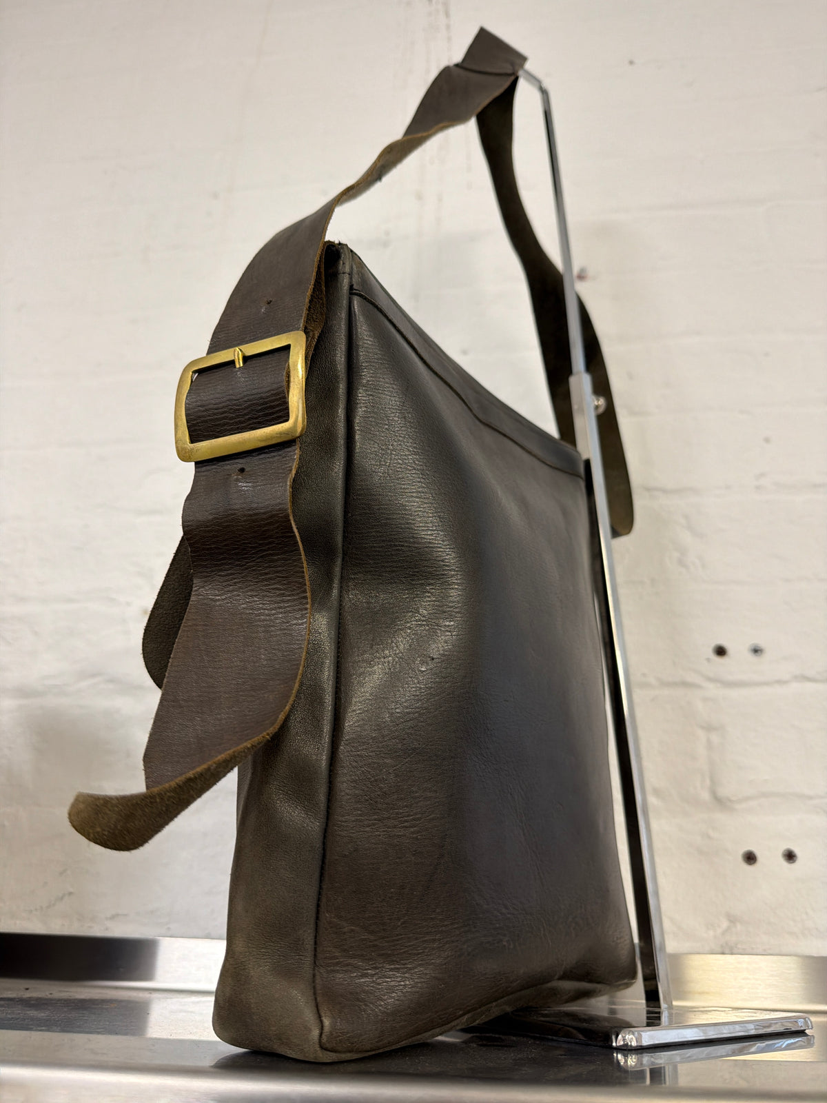 Paul Harnden Shoemakers Medium Leather Flap Crossbody Bag