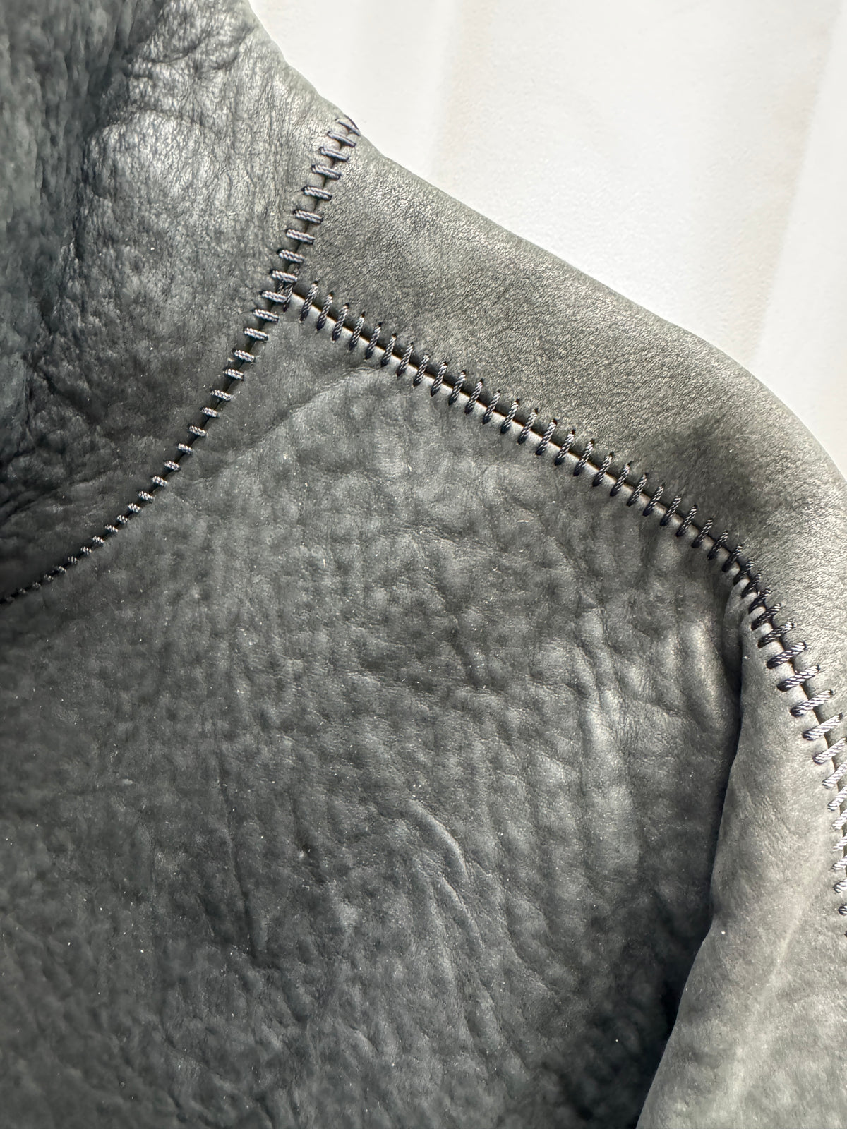 Isaac Sellam Black Textured Leather Jacket