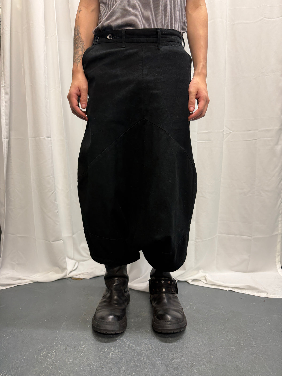 Julius Cocoon Cut Drop Crotch Denim Trouser