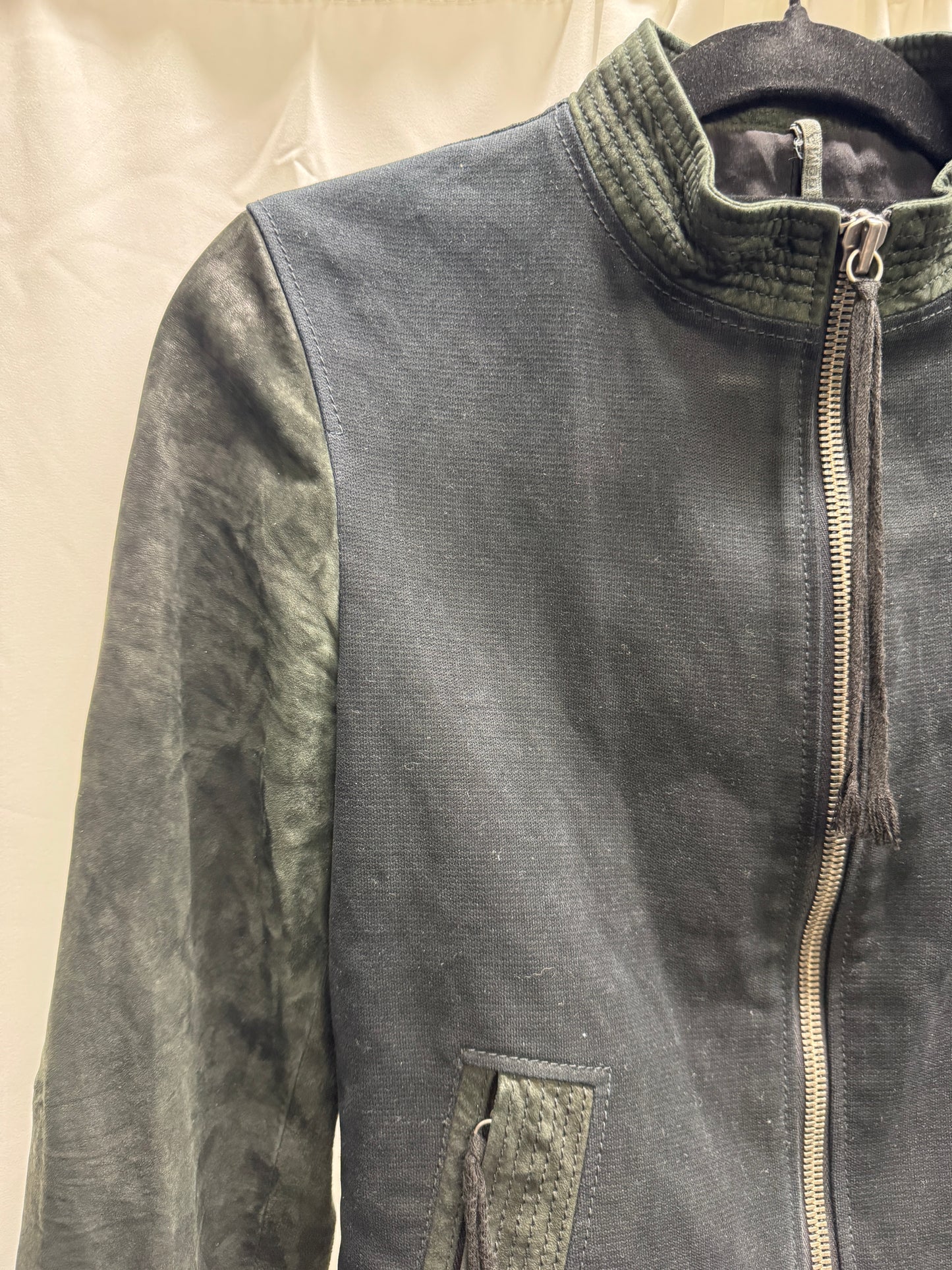 damir doma leather sleeve and belt jacket