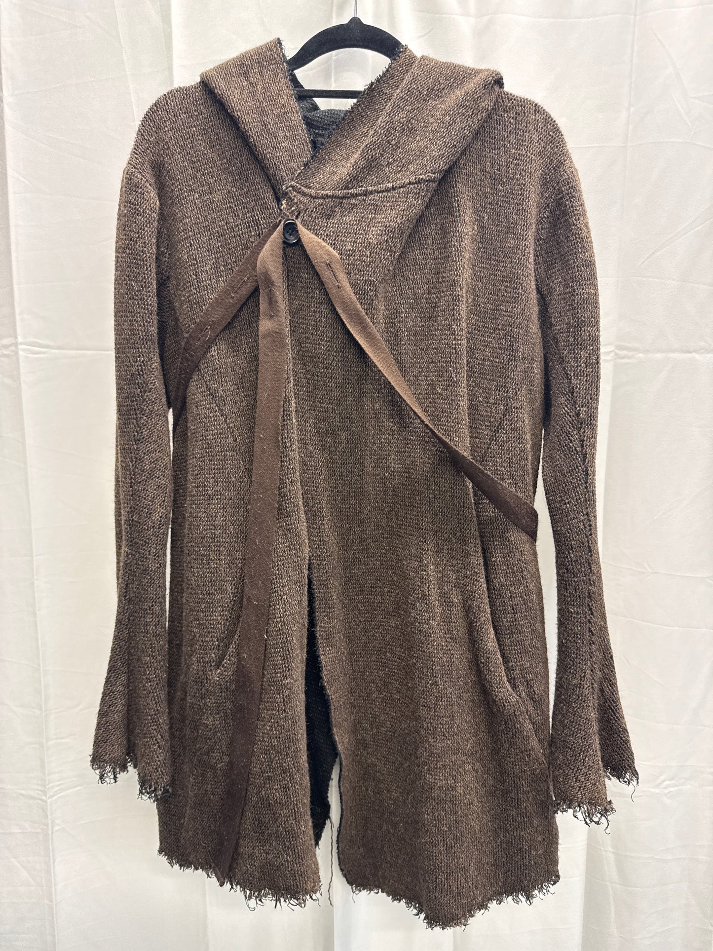 gene par yukio mishiba knit strap hooded jacket