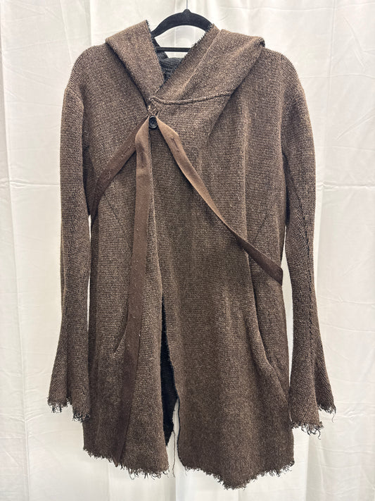 gene par yukio mishiba knit strap hooded jacket