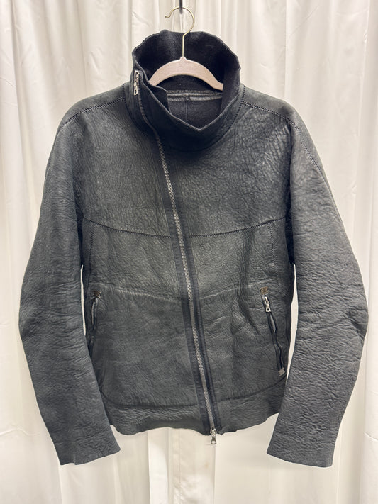 Isaac Sellam Black Textured Leather Jacket