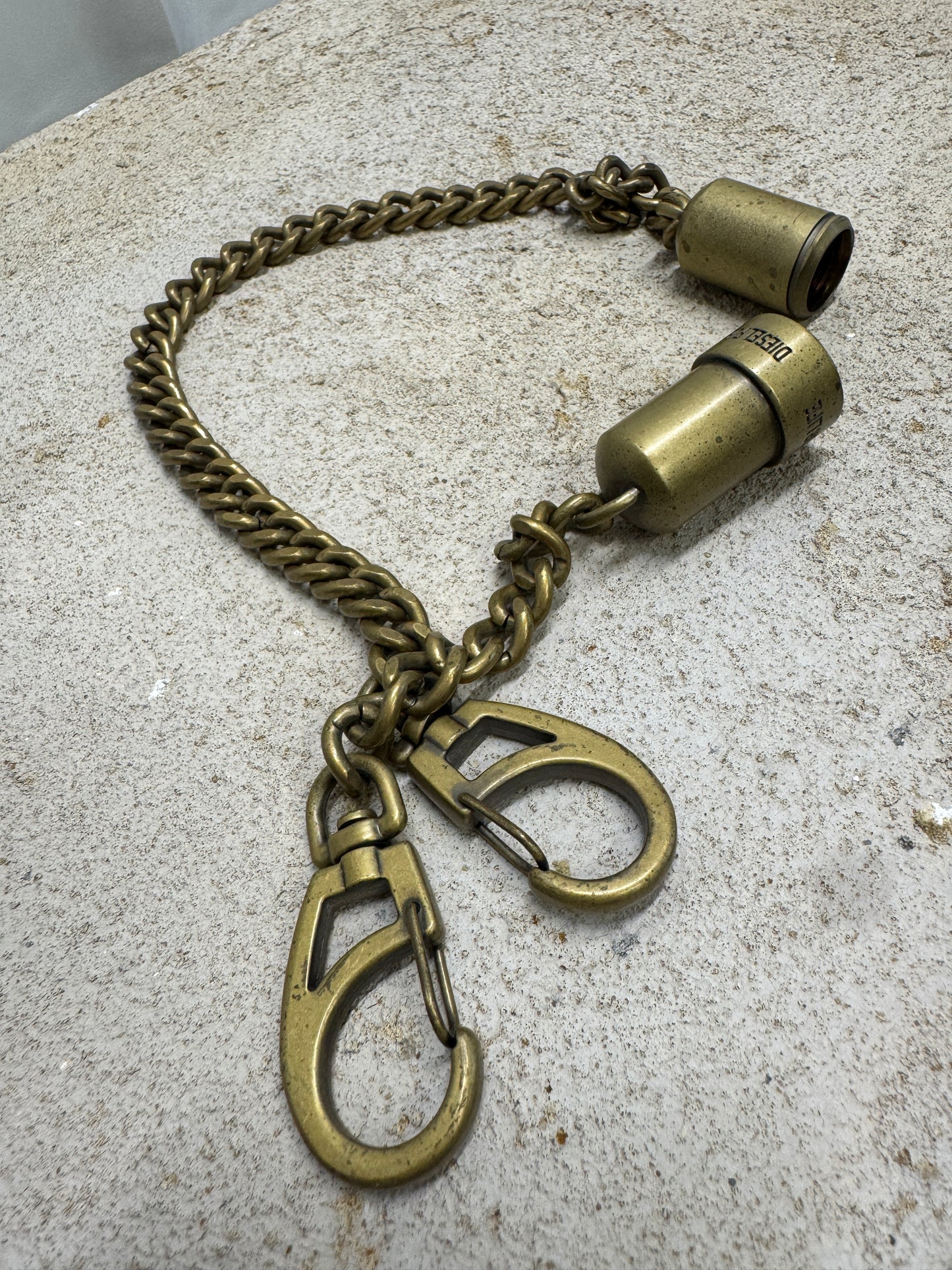 vintage diesel pill case belt chain