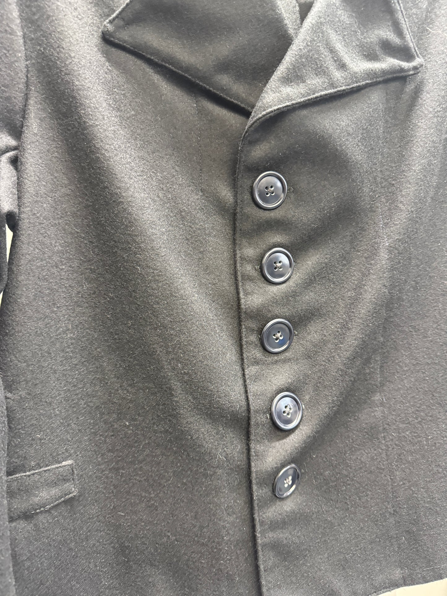 Victorian Era Curved Sleeve Felt Wool Jacket