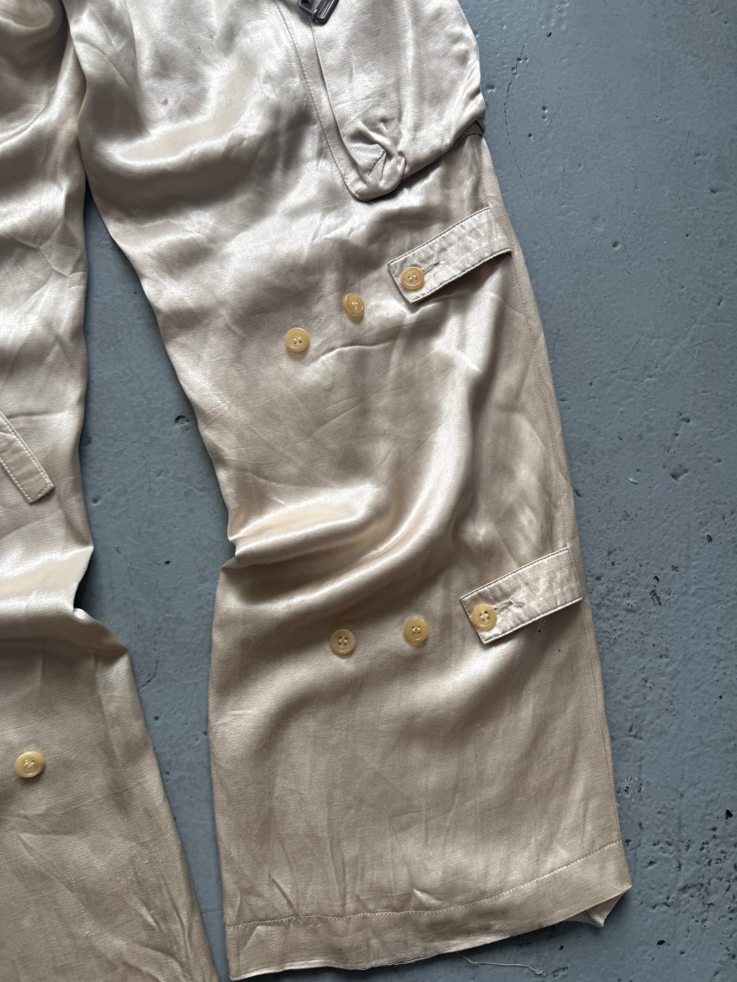 ann demeulemeester aw04 viscose cargo trouser
