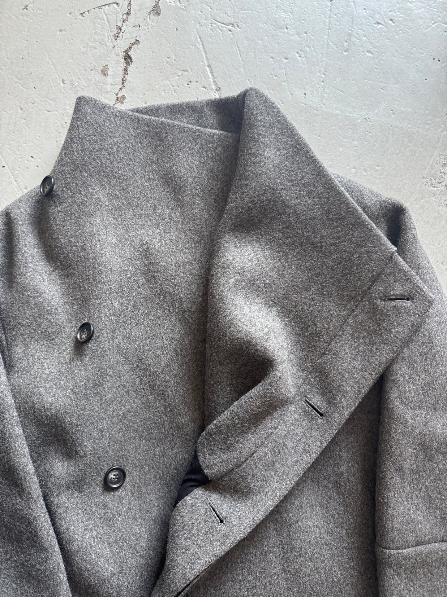 hussein chalayan cross front wool coat
