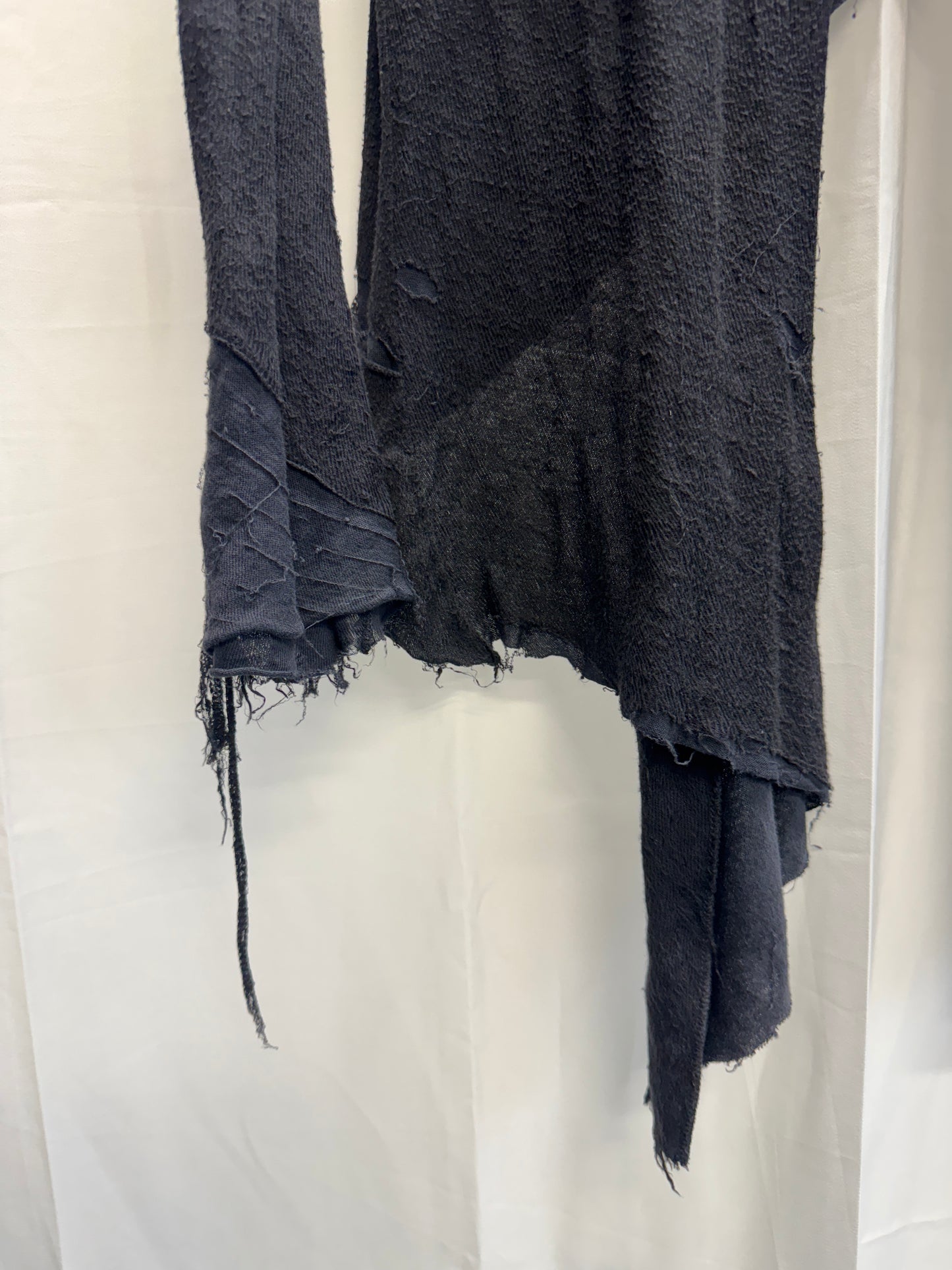 obscur double layered peeling knit jacket
