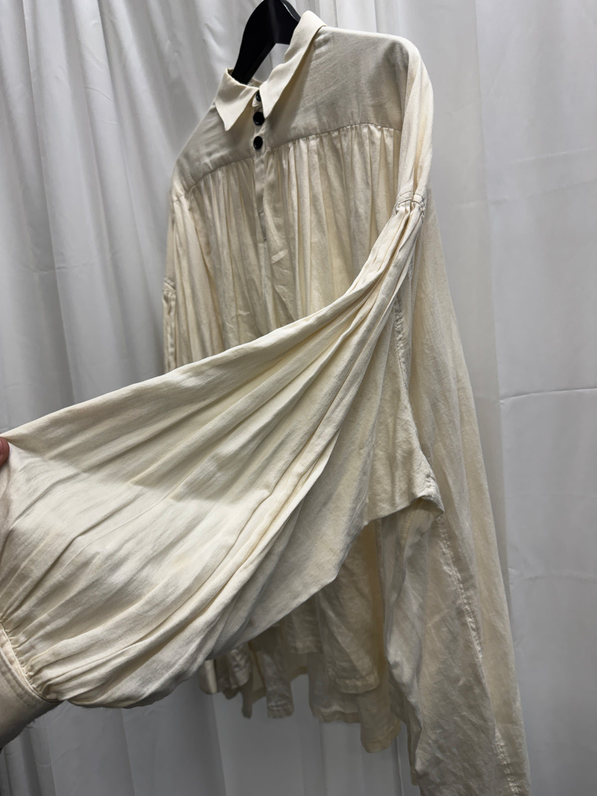 Christopher Nemeth — Extreme Volume Pleated & Gathered Cotton Lawn Shirt