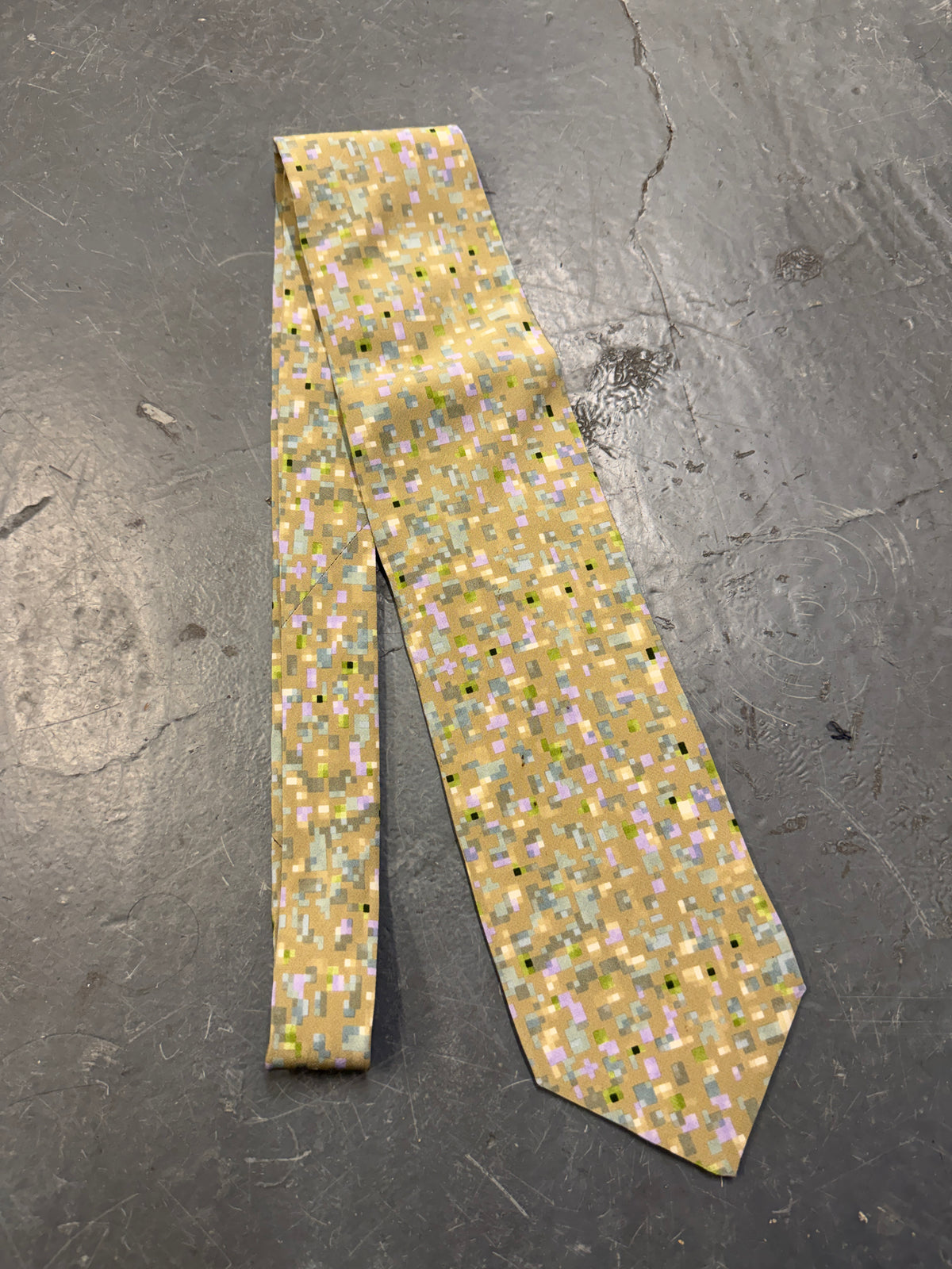 Issey Miyake 80s Pixellate Tie