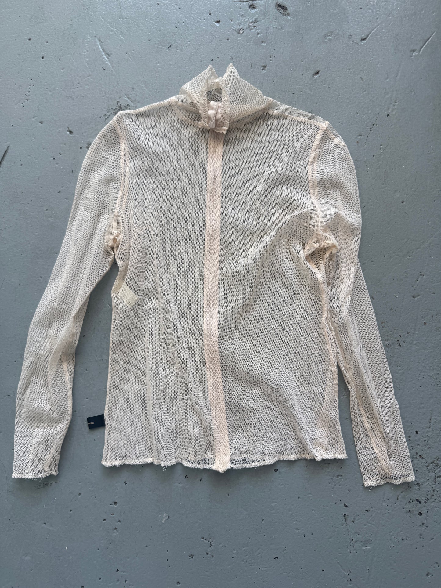 undercover mesh zip high neck top