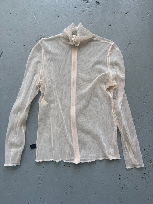 undercover mesh zip high neck top