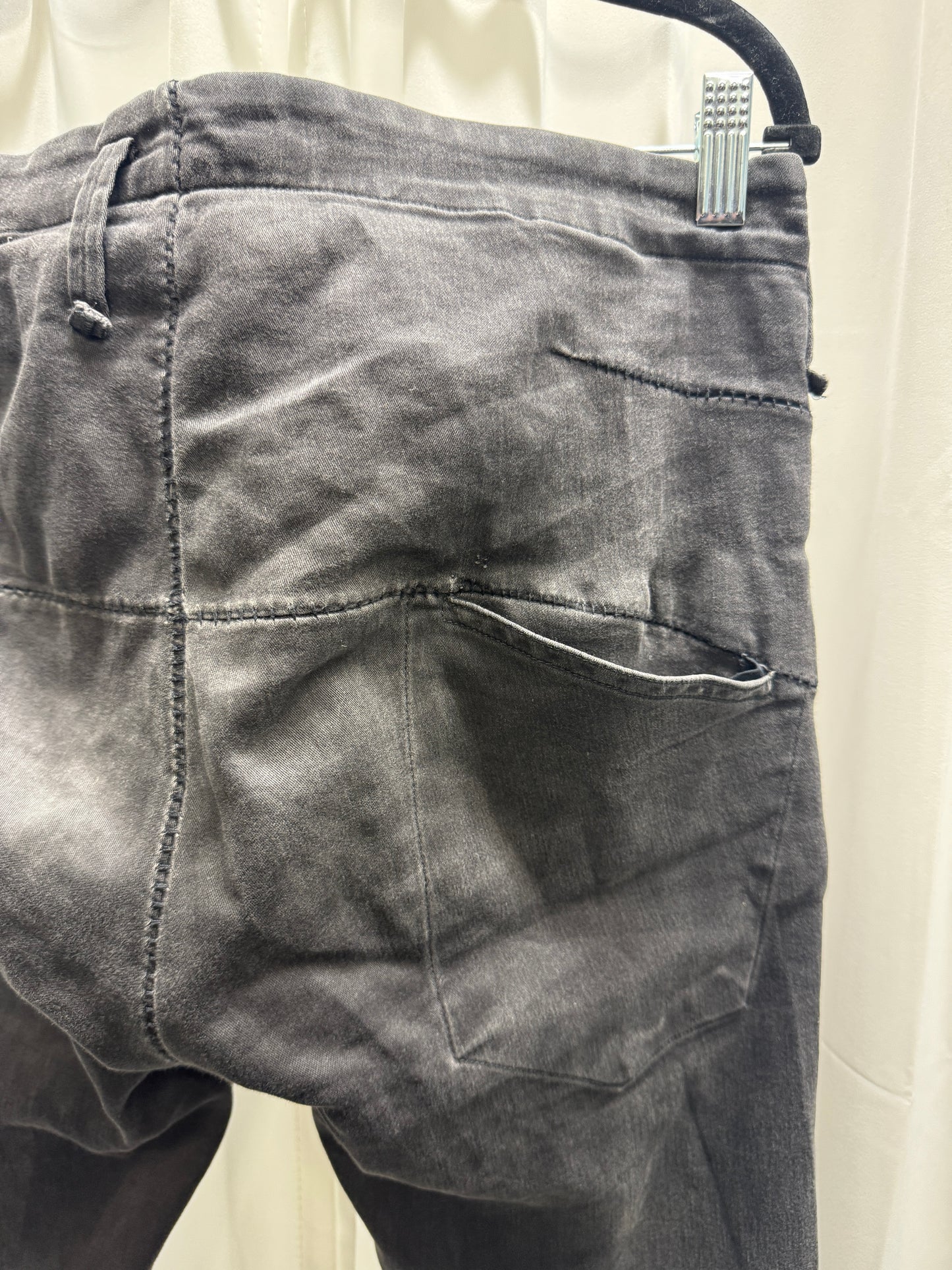 Zam Barrett Stretch Denim Overlocked Extended Leg Jeans