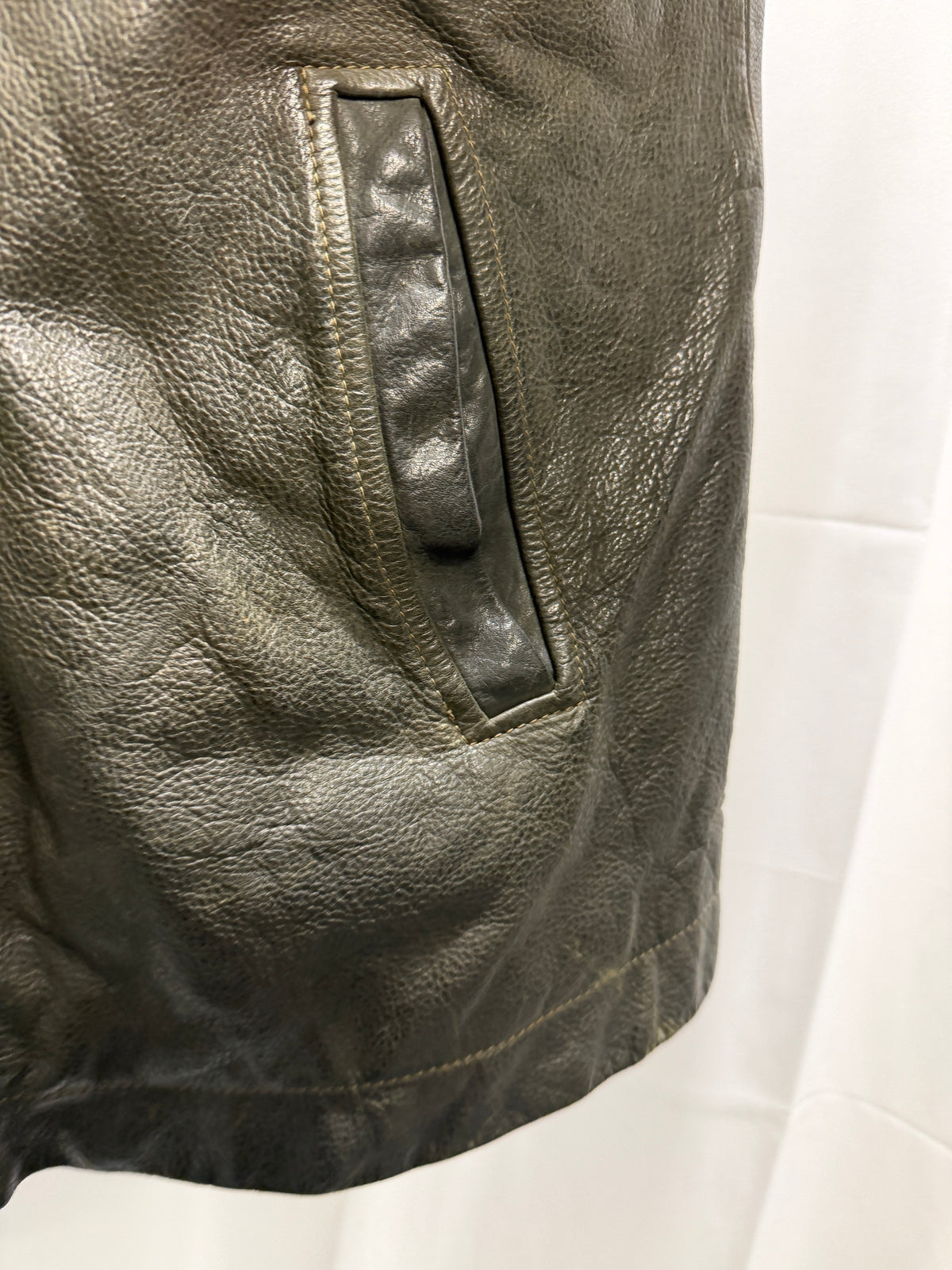 Rick Owens c.2008 Dust Calfskin Intarsia Jacket (L)