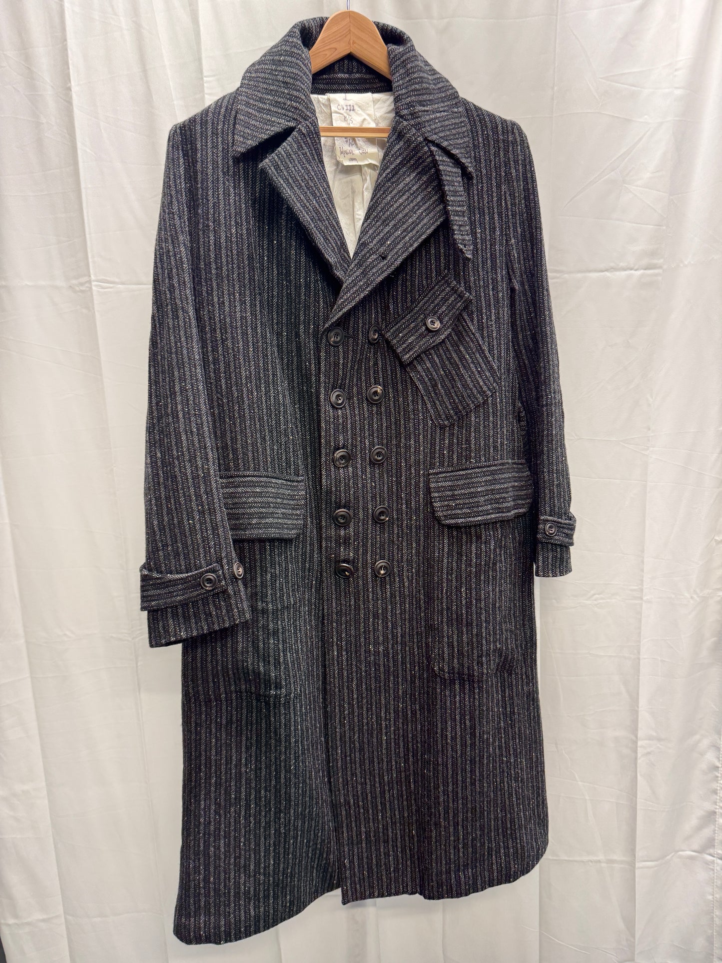 John Alexander Skelton CVIII Long Double Button High Neck Wool Coat