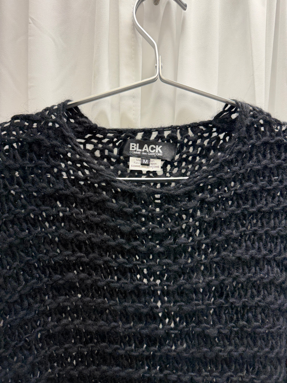 Comme Des Garcons Black Open Weave Oversized Sweater (M)