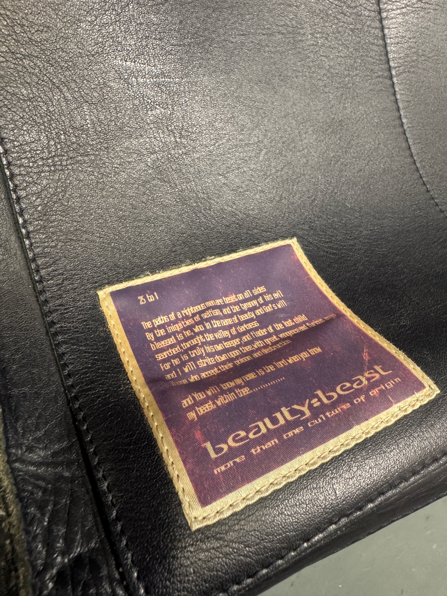 beauty:beast extended flap leather thick strap bag