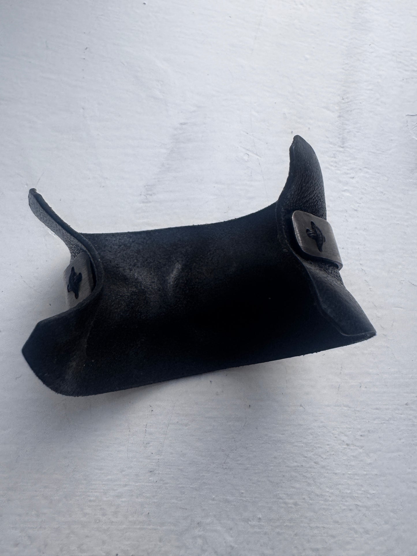 m.a+ leather & metal cuff