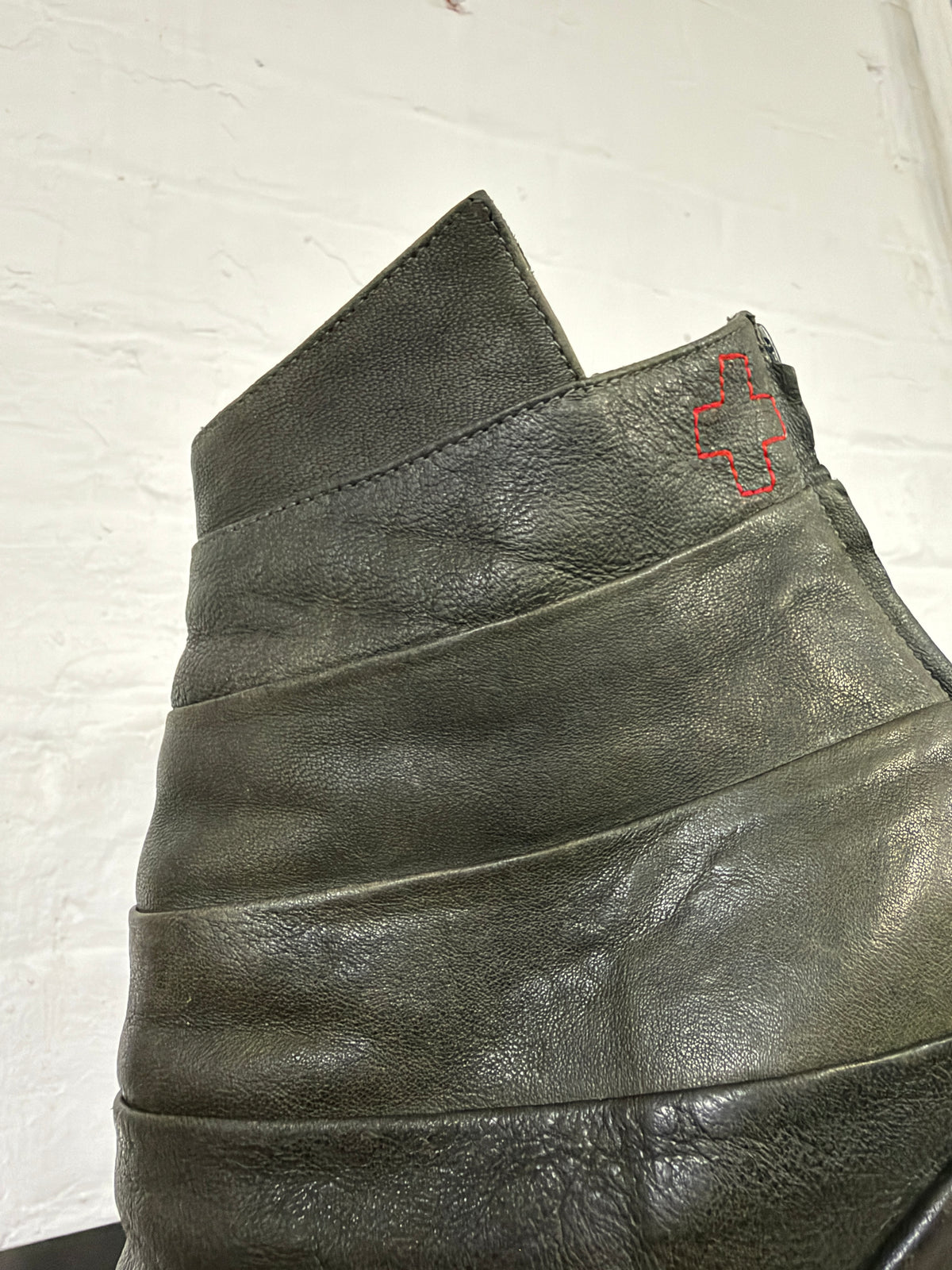 AF Vandevorst Bandage Wrap Leather Wedge Heel