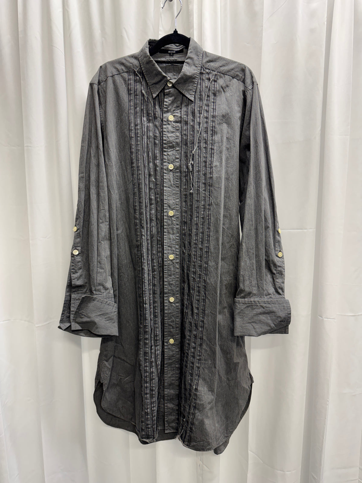 YUJI YAMADA 90s–00s Deconstructed Ruched & Gathered Longline Shirt
