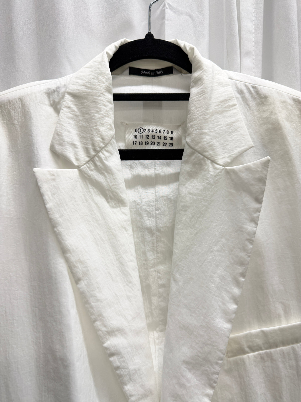 Maison Margiela SS19 Point-Lapel Cinched-Back Blazer (M)