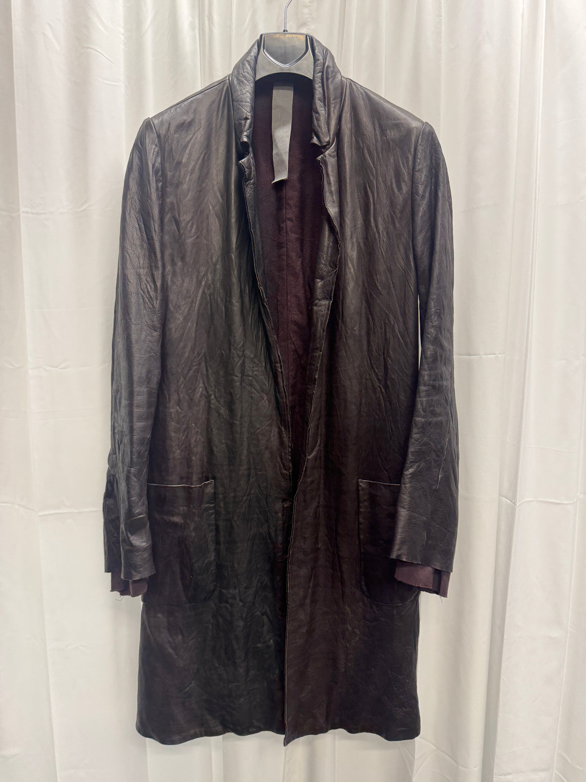 Carpe Diem c.2005 Chocolate Leather Coat