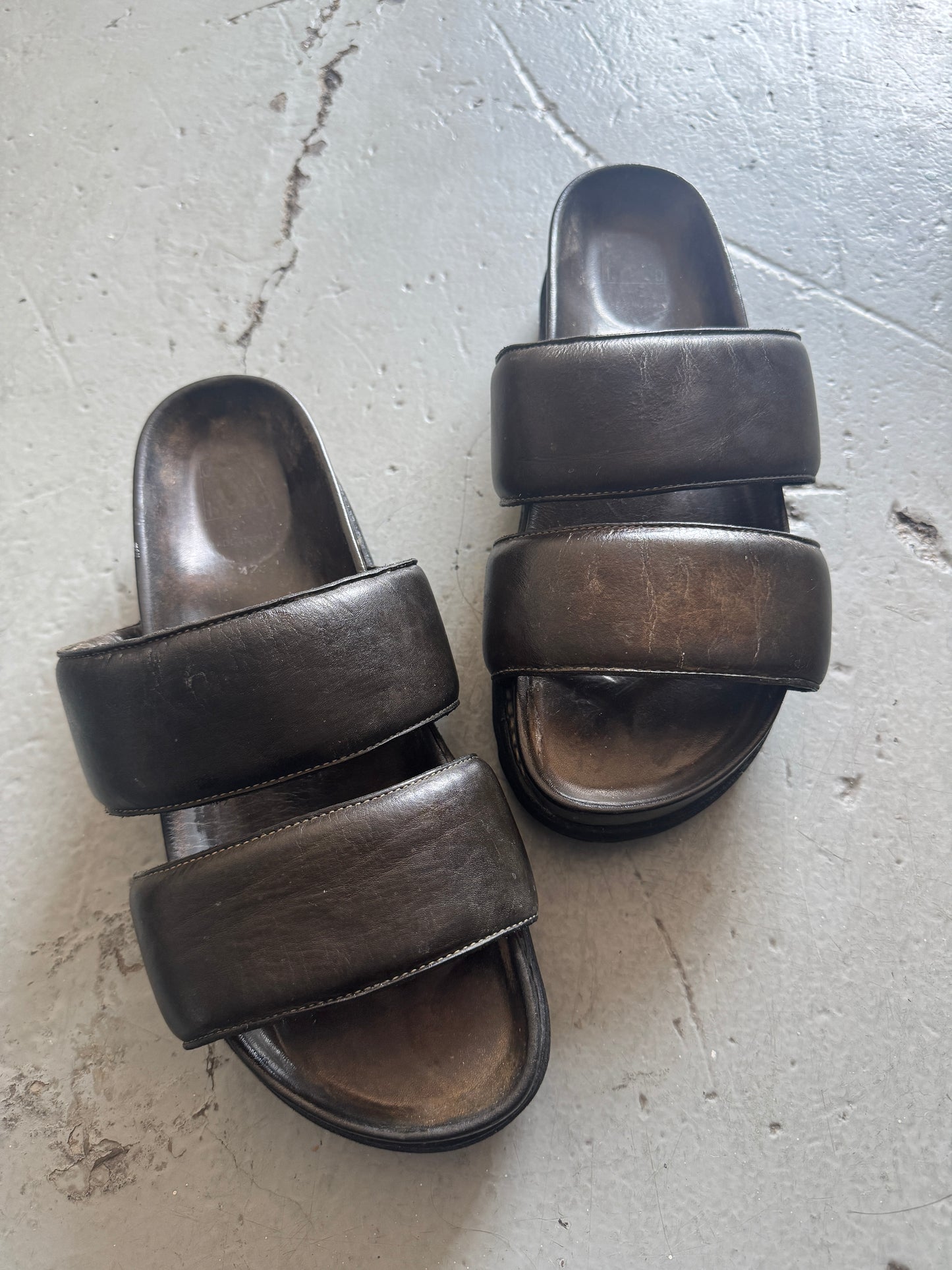 guidi padded horse leather mule / sandal 43
