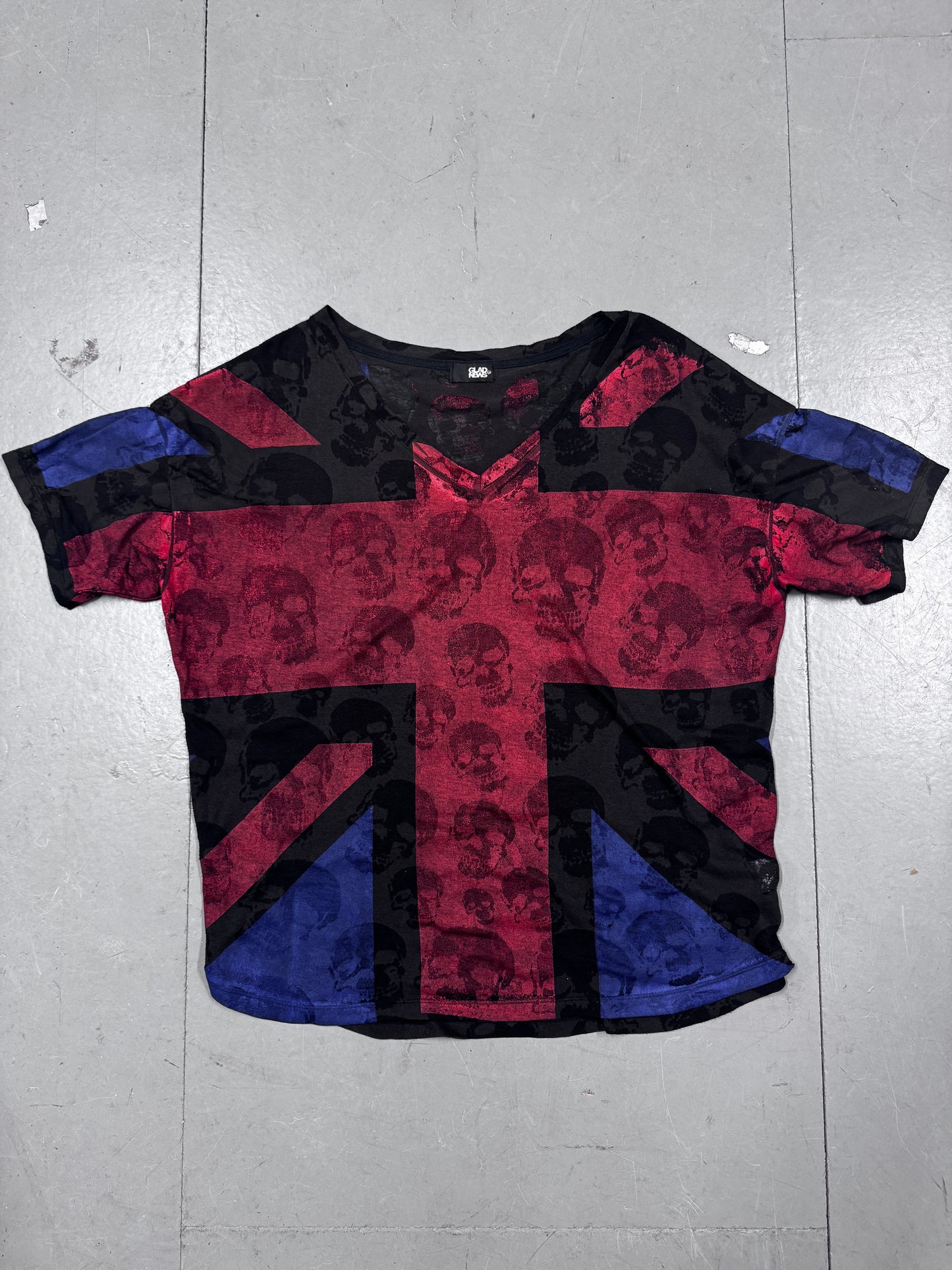 Glad News Skull Union Jack Tee