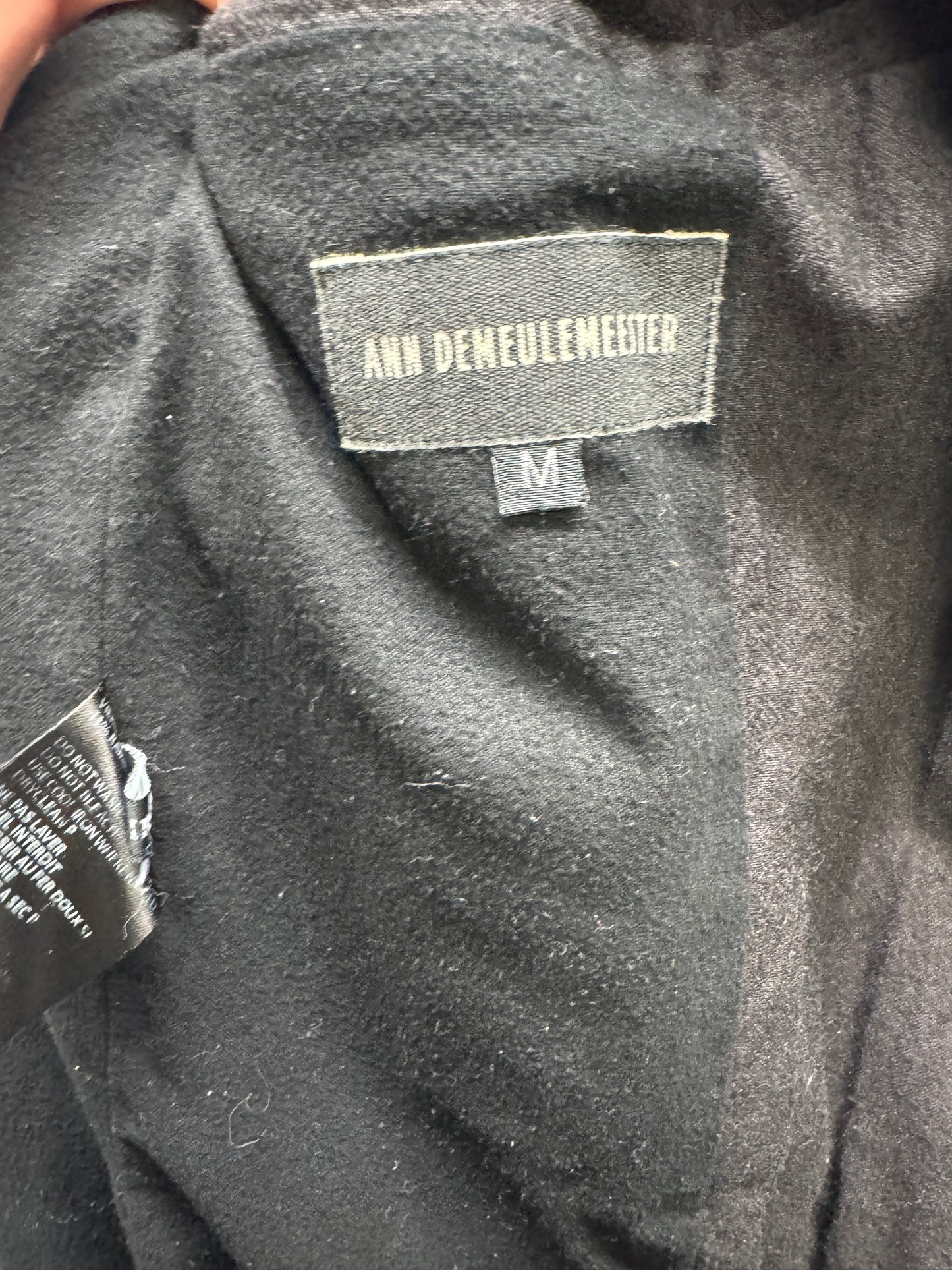Ann Demeulemeester AW06 Circle Lapel Wool Ramie Padded Coat