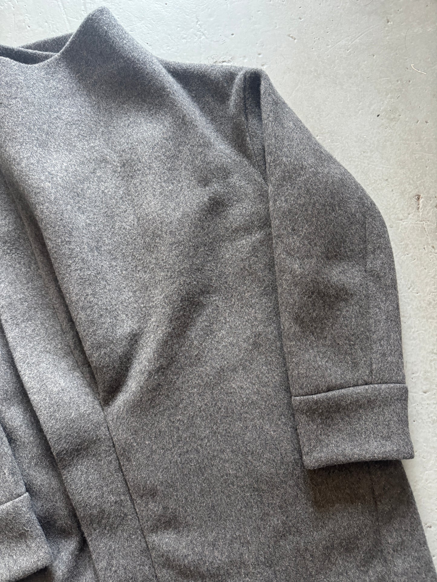 hussein chalayan cross front wool coat
