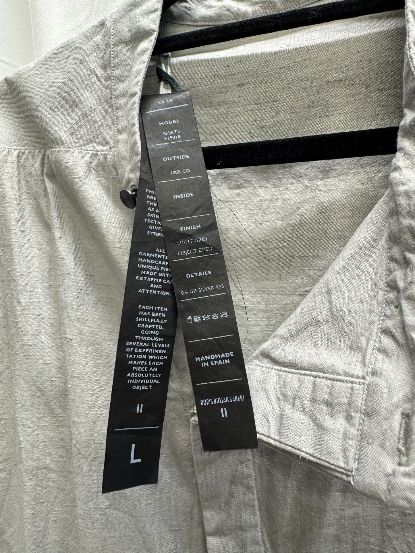 Boris Bidjan Saberi SS16 Gloved Asymmetric Shirt Jacket