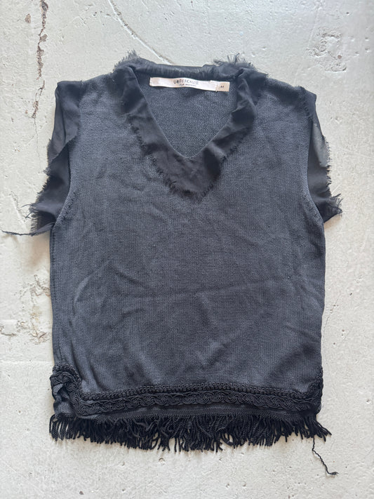 undercover fringed knit vest