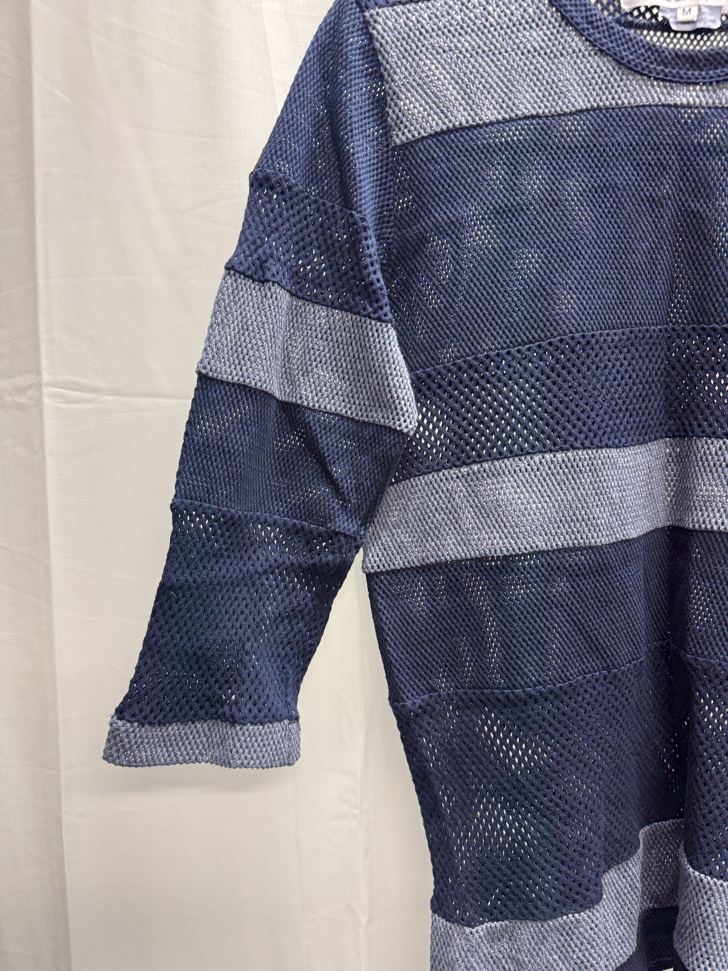 comme des garçons comme comme net 3/4 sleeve top