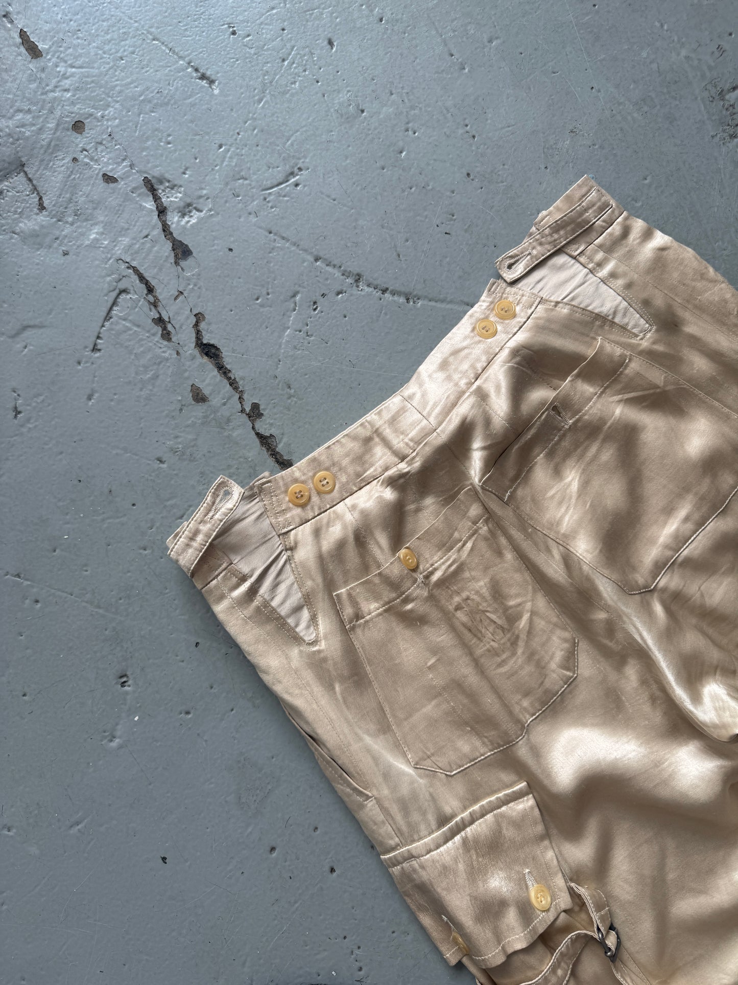 ann demeulemeester aw04 viscose cargo trouser
