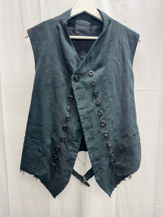 john alexander skelton double row button antique linen waistcoat