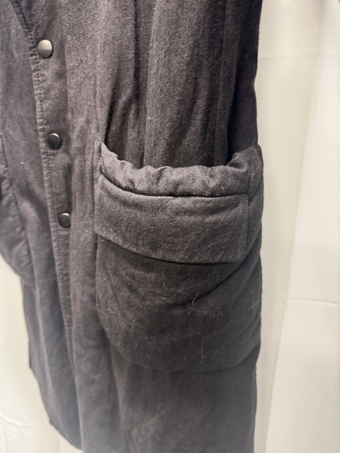 Ann Demeulemeester AW06 Circle Lapel Wool Ramie Padded Coat