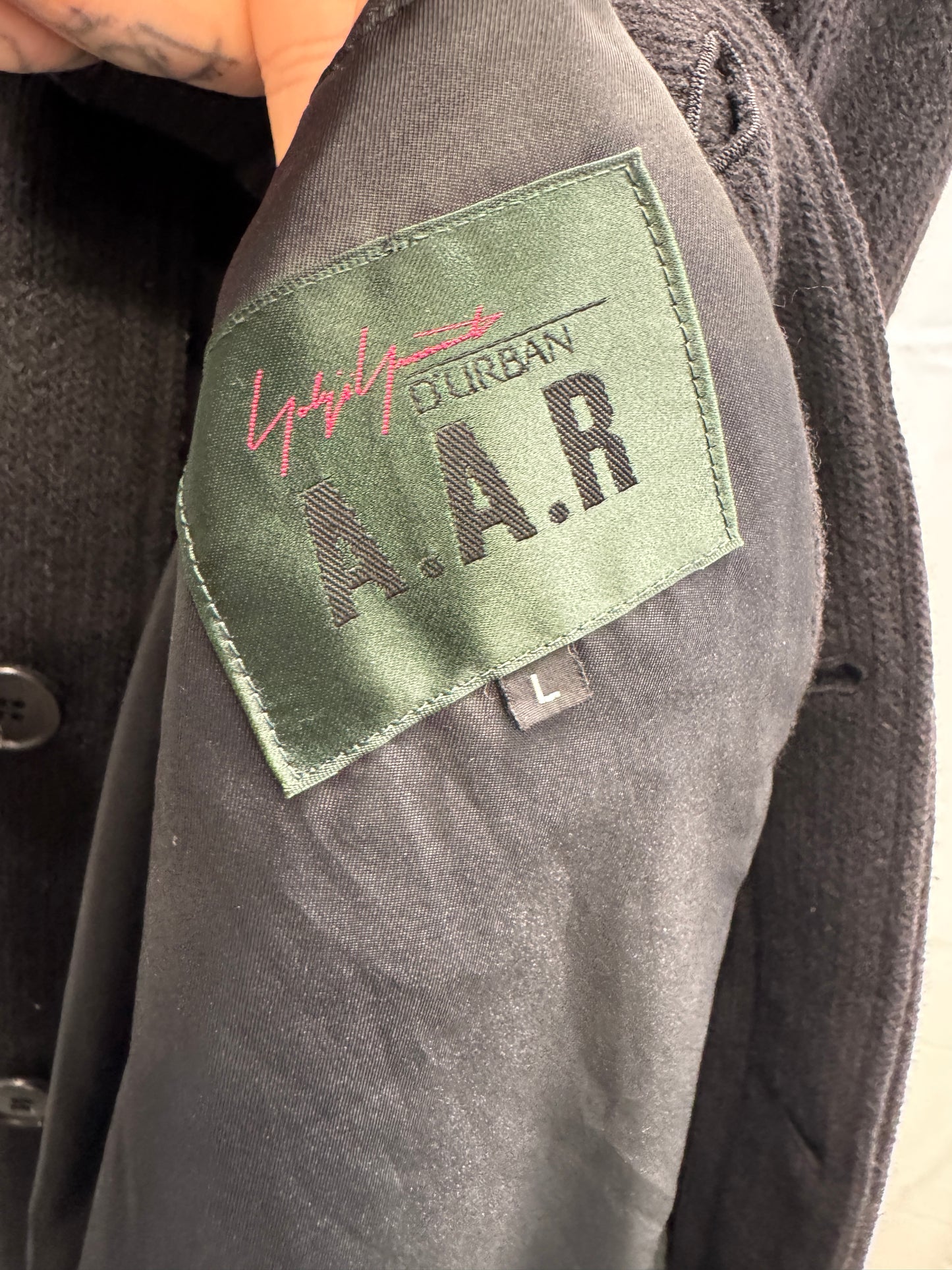 yohji yamamoto aar hooded overcoat