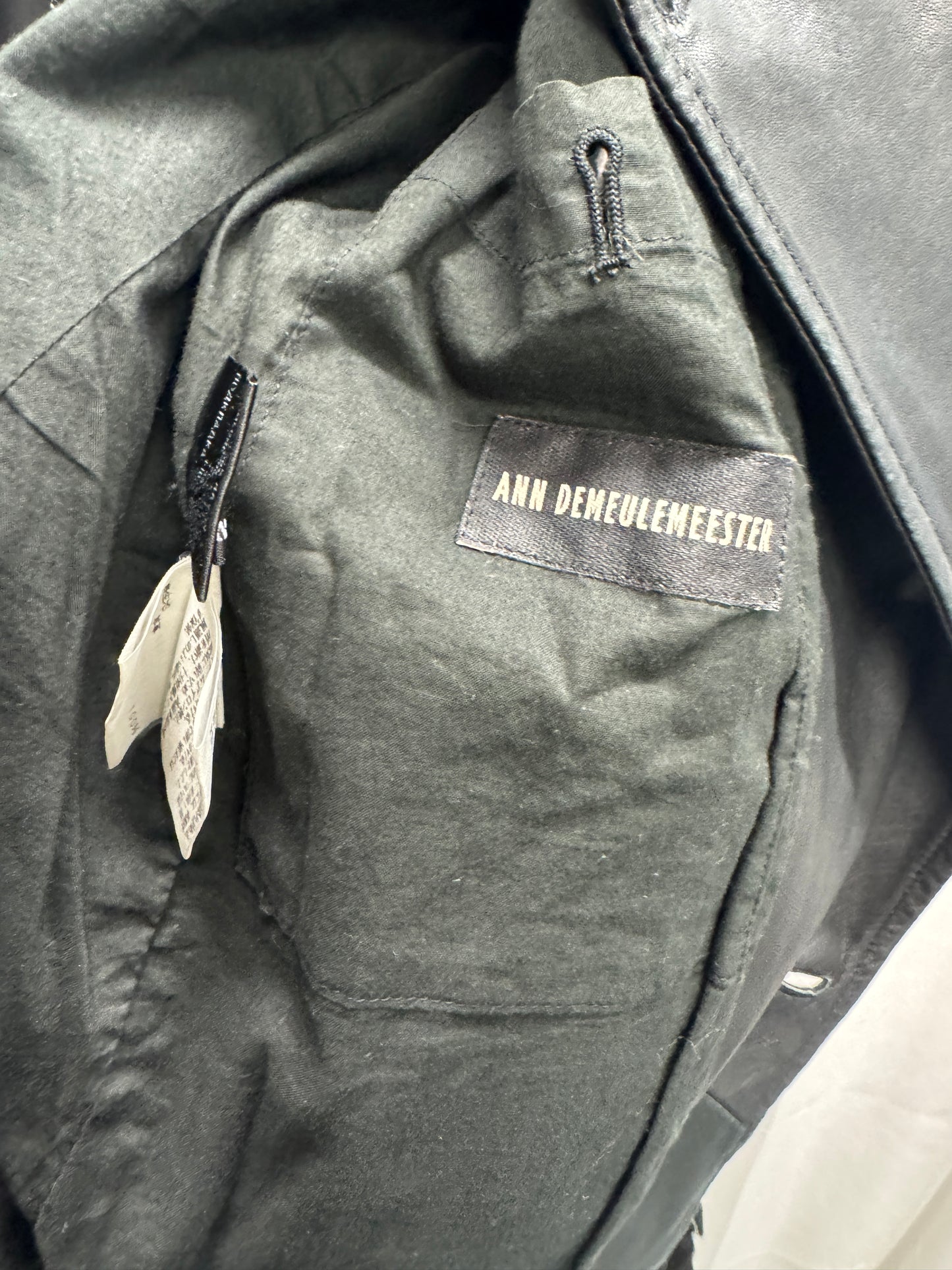 Ann Demeulemeester SS07 Runway Asymmetric Leather Bomber