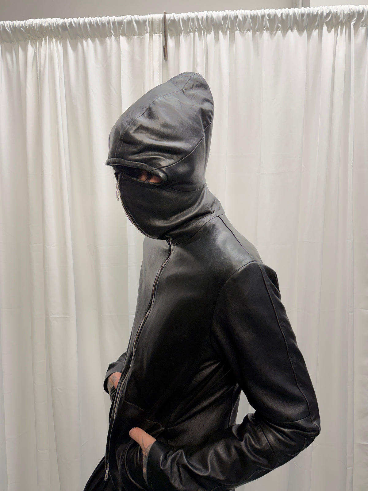 Vexed Generation 1990s Masked Leather Jacket (L)