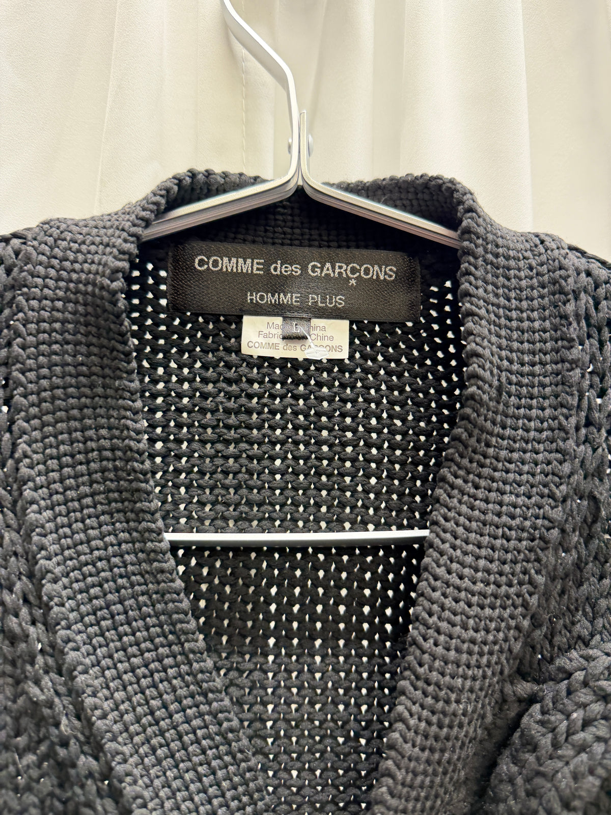 Comme des Garçons Homme Plus FW23 Sculptural Braided Knit Cardigan (L)