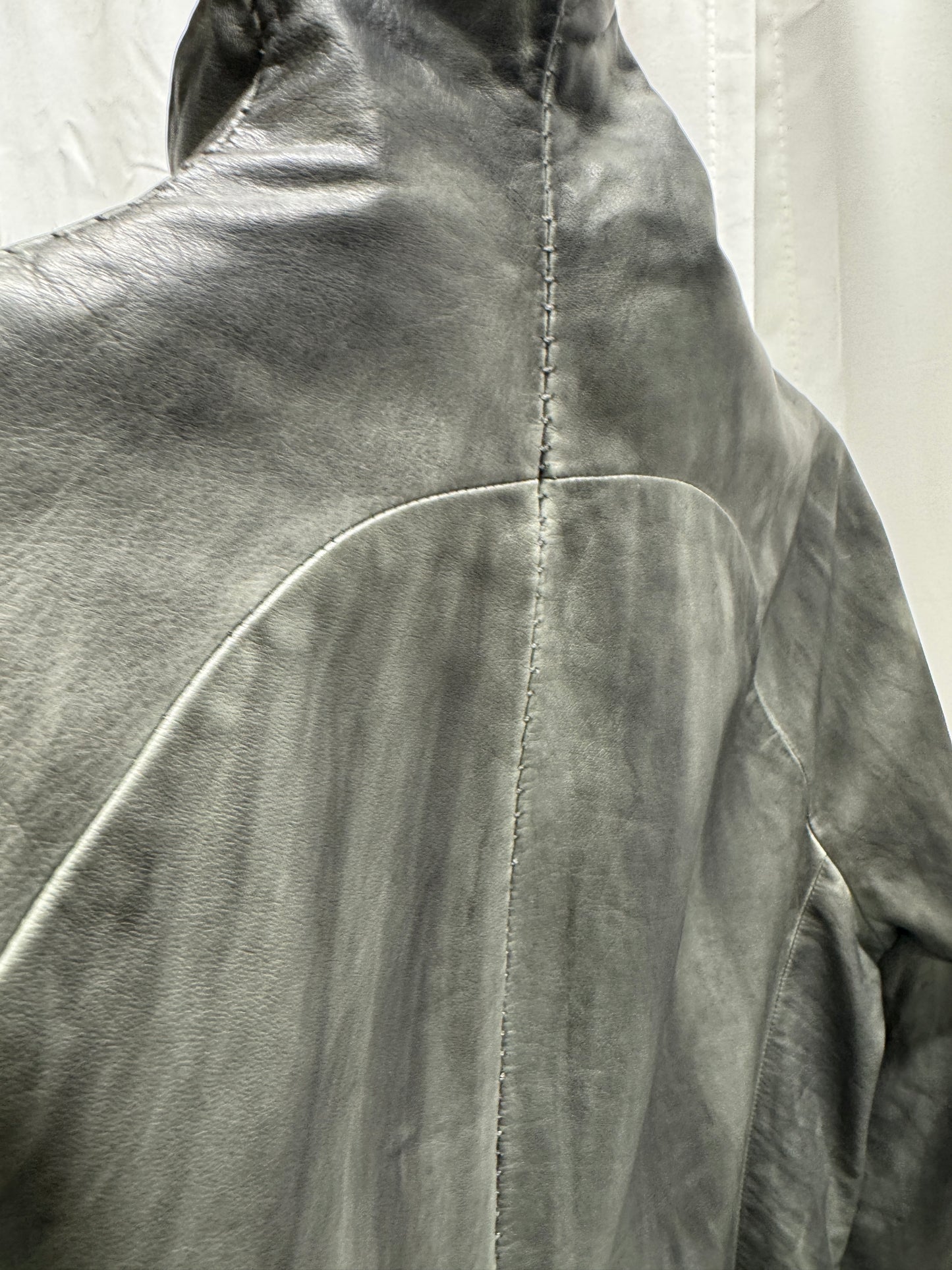 m.a+ anatomical textured calfskin shirt jacket