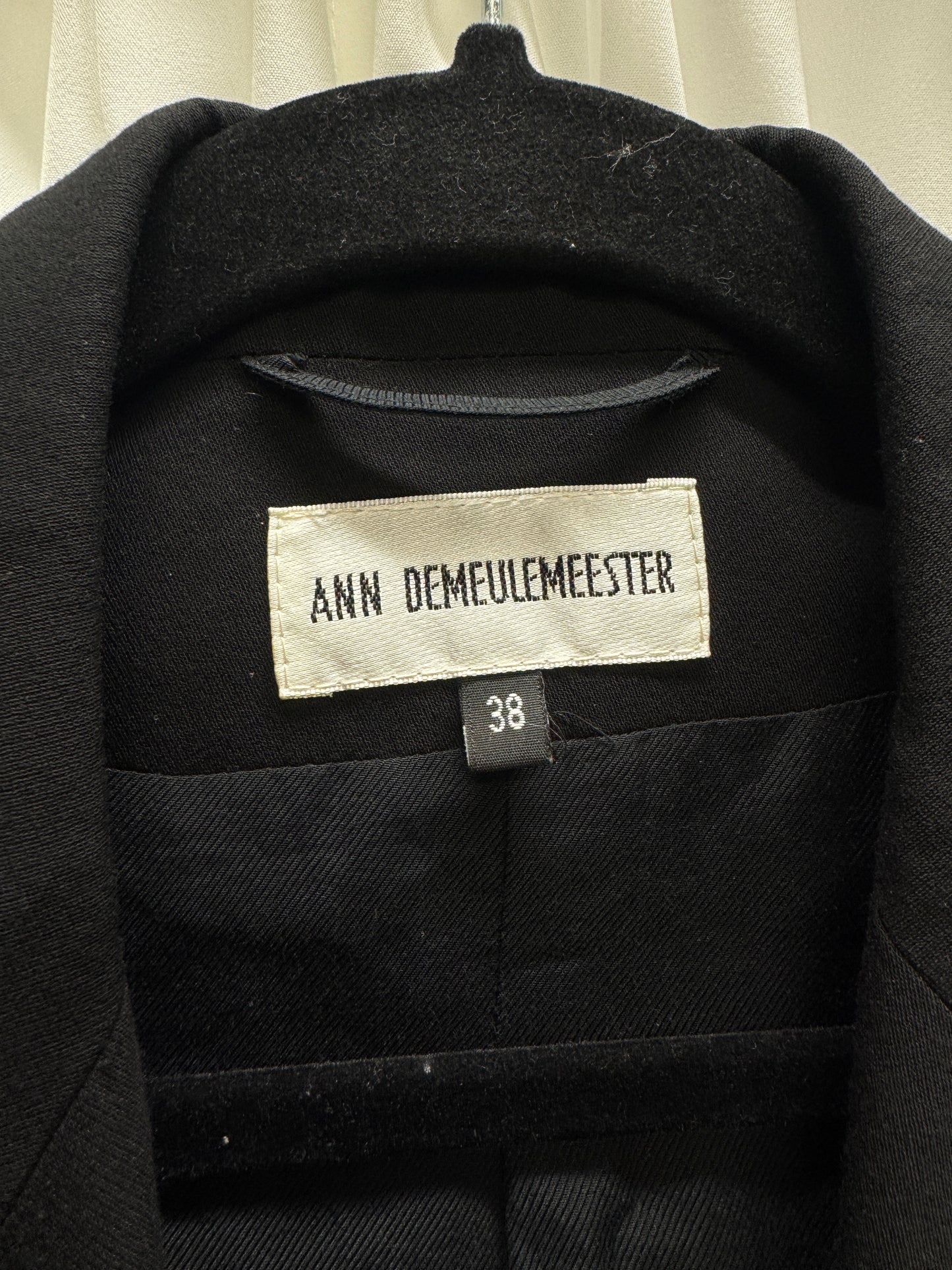 ann demeulemeester open front deep lapel coat
