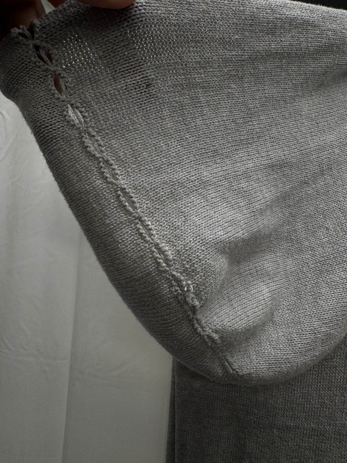 Rick Owens Grey Knit Scarf Hooded Vest