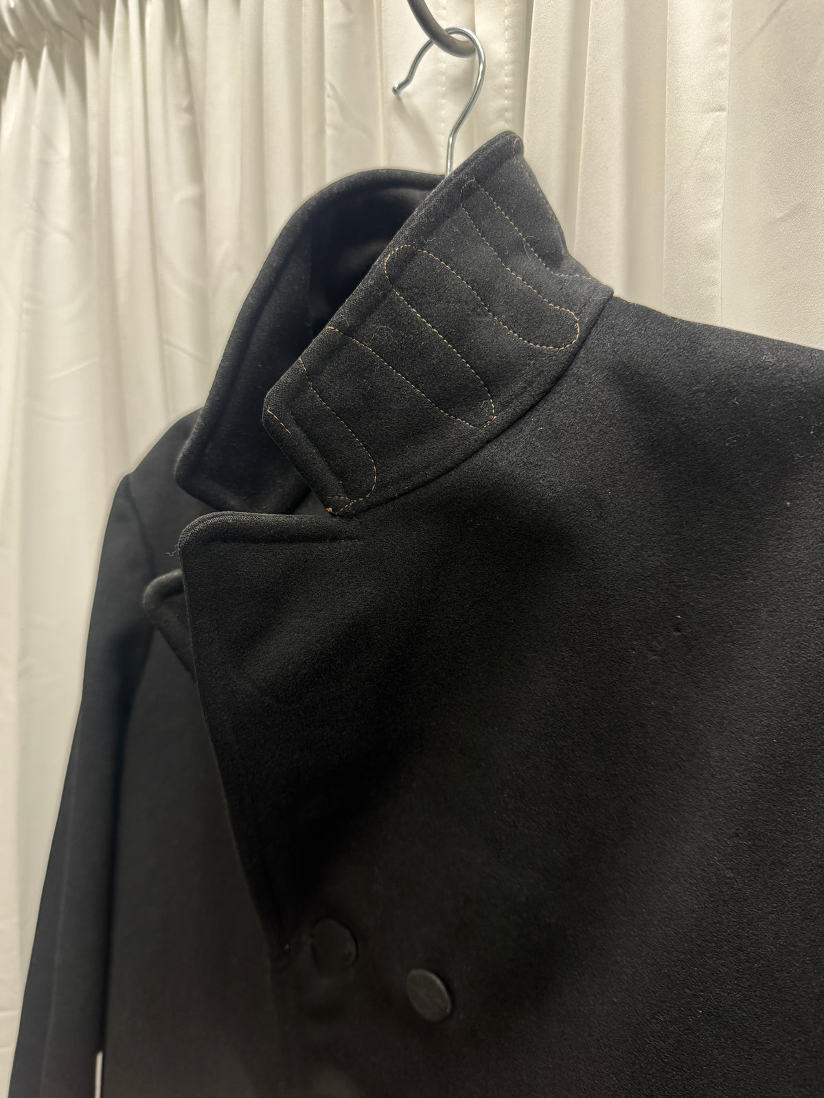 Antique Victorian Era 6 Button Tailored Wool Frock Jacket